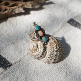 Cairn Ring in Larimar and Pink Opal (Size 6)