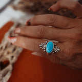 Ring in Blue Ridge Turquoise (Size 7.25)