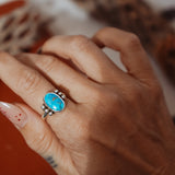 Ellipsis Ring in Blue Ridge Turquoise (Size 7.5)