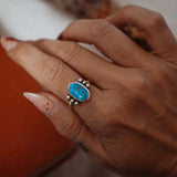 Ellipsis Ring in Blue Ridge Turquoise (Size 7.5)