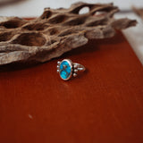 Ellipsis Ring in Blue Ridge Turquoise (Size 6)