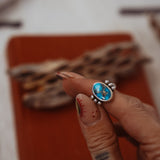 Ellipsis Ring in Blue Ridge Turquoise (Size 6)