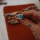Ellipsis Ring in Blue Ridge Turquoise (Size 6)