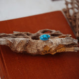 Horizontal Ring in Blue Ridge Turquoise (Size 7)