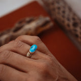 Horizontal Ring in Blue Ridge Turquoise (Size 6.5)