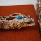 Horizontal Ring in Blue Ridge Turquoise (Size 7.75)