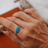 Horizontal Ring in Blue Ridge Turquoise (Size 7.75)