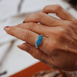 Horizontal Ring in Blue Ridge Turquoise (Size 7.75)