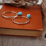 Stud Hoop Earrings in Blue Ridge Turquoise