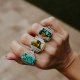 The Ventana Rectangle Ring (Choose Your Stone + Size)