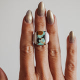 The Ventana Rectangle Ring (Choose Your Stone + Size)
