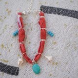 The Fray Baby Anklets with Turquoise + Pearl Beads (MADE TO ORDER)