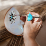 Boho Neck Cuff in Moonstone + Nacozari & Kingman Turquoise