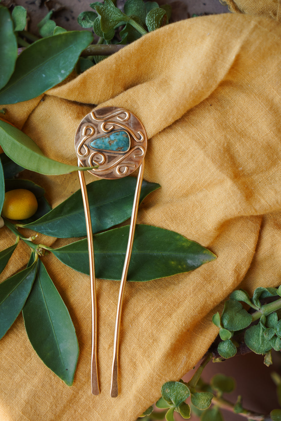 Mojave Hair Fork with Turquoise Mountain