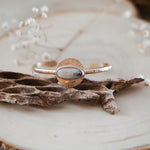 14k Gold - fill Cuff in Ocean Jasper - Golden Road Crafted