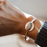 14k Gold - fill Cuff in Ocean Jasper - Golden Road Crafted