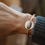 14k Gold - fill Cuff in Ocean Jasper - Golden Road Crafted
