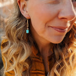 14k Gold - fill Earrings with Turquoise Beads - Golden Road Crafted