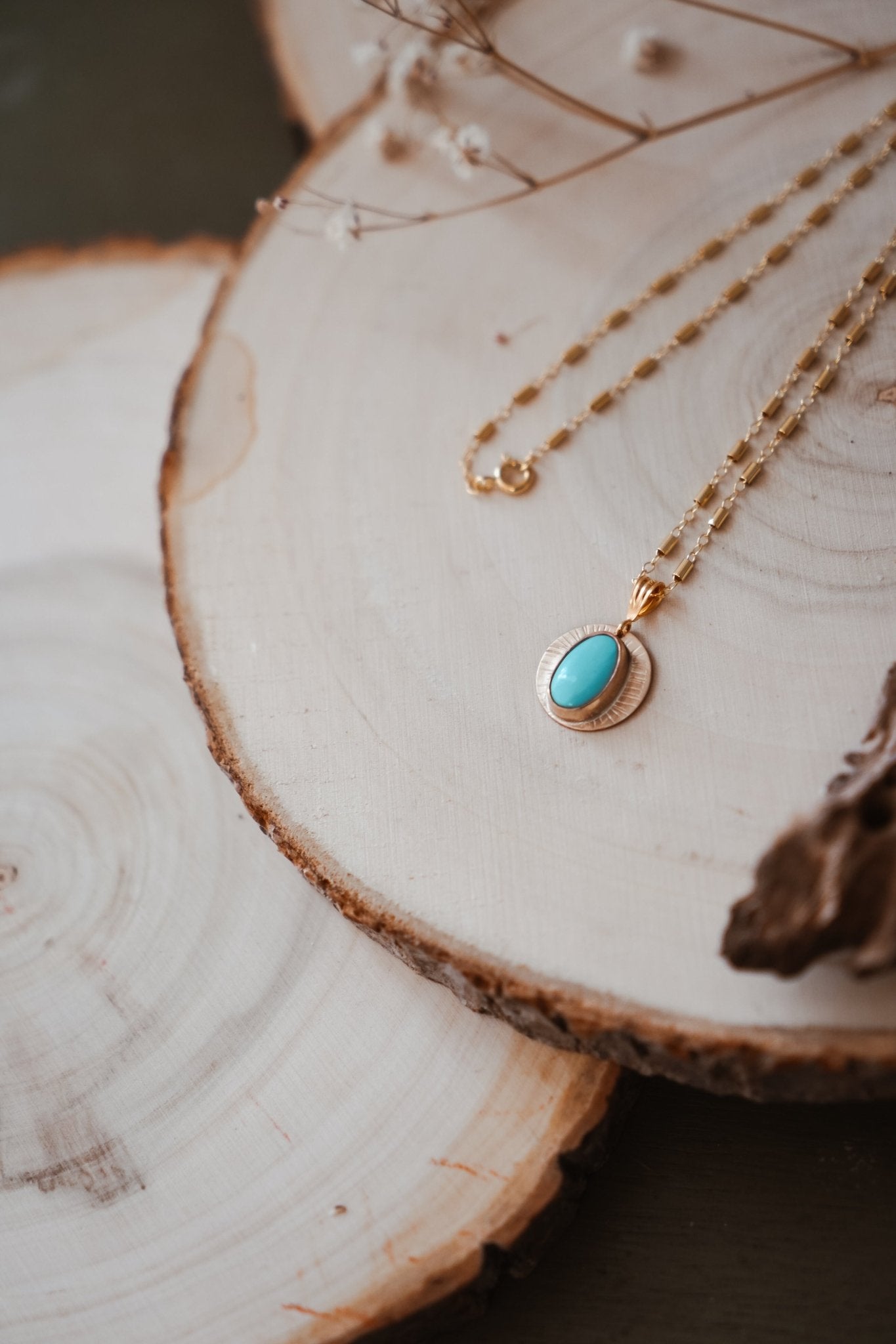 14k Gold - Fill Necklace in Carico Lake - Golden Road Crafted