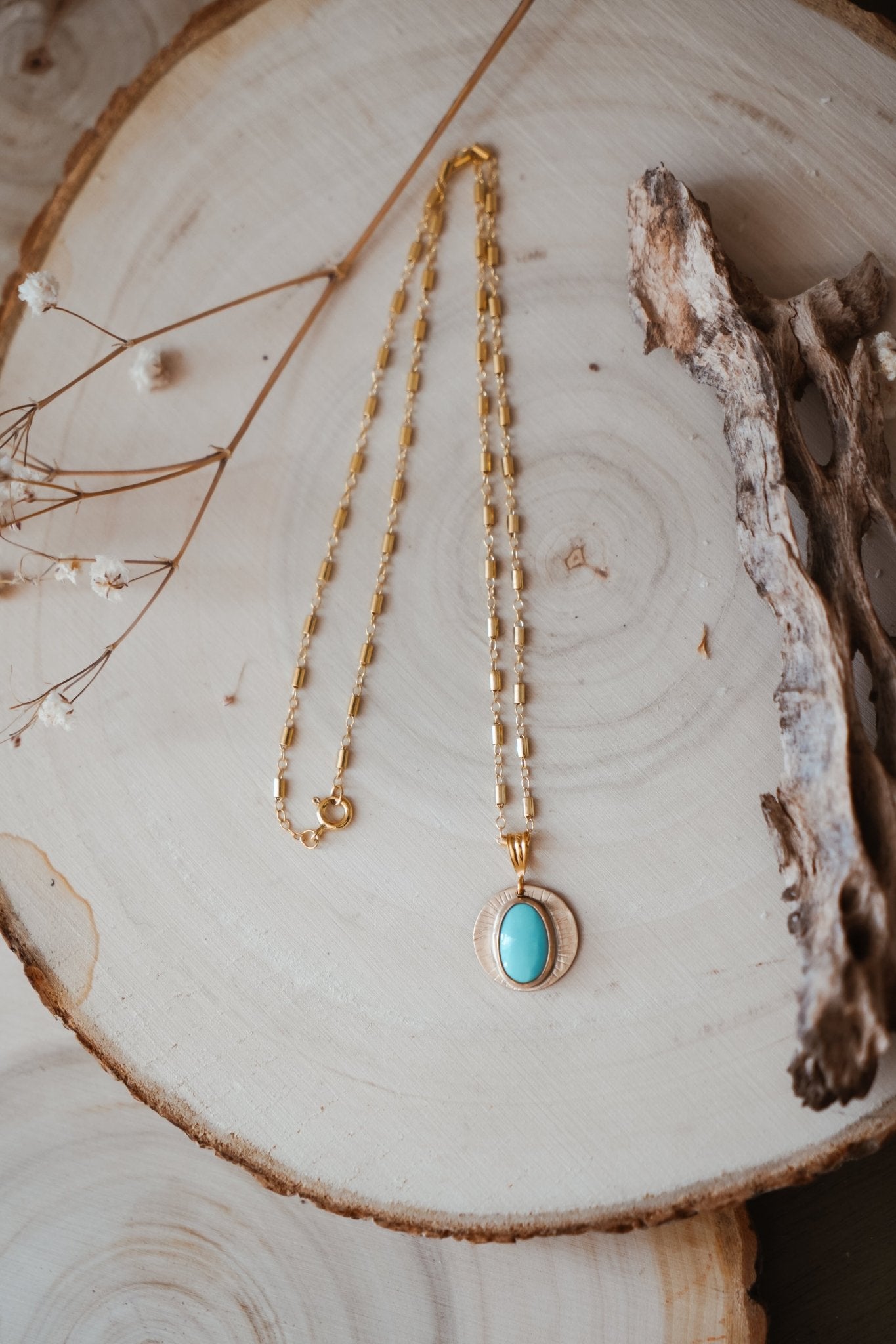 14k Gold - Fill Necklace in Carico Lake - Golden Road Crafted