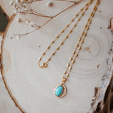 14k Gold - Fill Necklace in Carico Lake - Golden Road Crafted