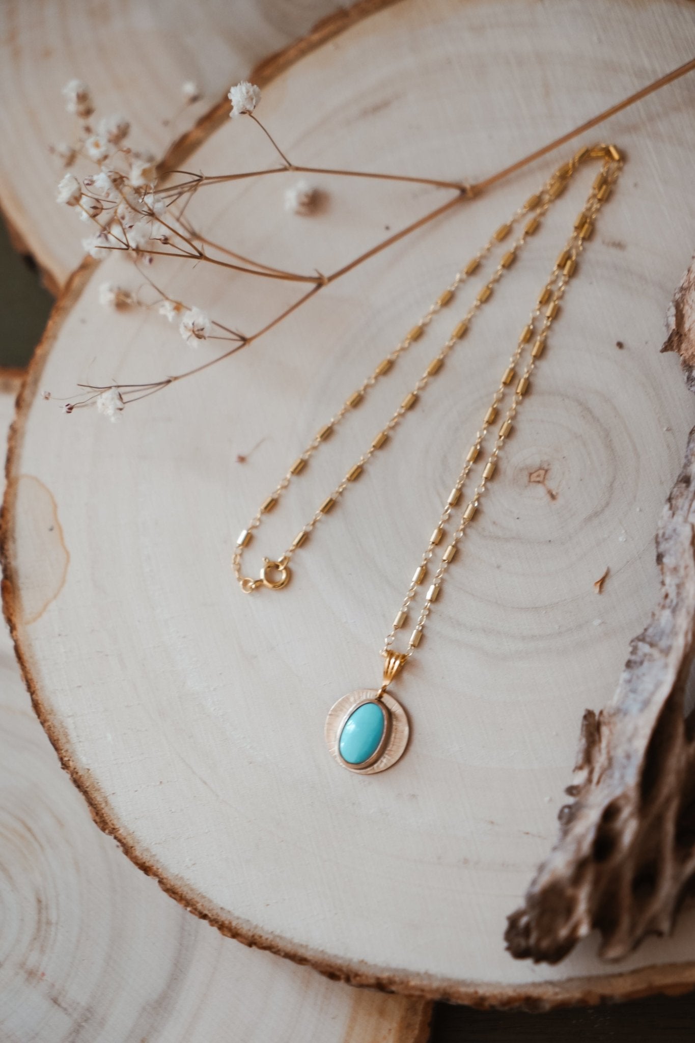 14k Gold - Fill Necklace in Carico Lake - Golden Road Crafted