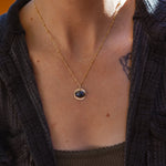 14k Gold - Fill Necklace in Dendritic Agate - Golden Road Crafted