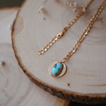 14k Gold - fill Necklace in Golden Hills Turquoise - Golden Road Crafted