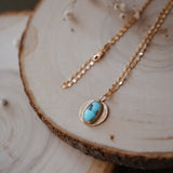 14k Gold - fill Necklace in Golden Hills Turquoise - Golden Road Crafted