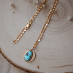 14k Gold - fill Necklace in Golden Hills Turquoise - Golden Road Crafted