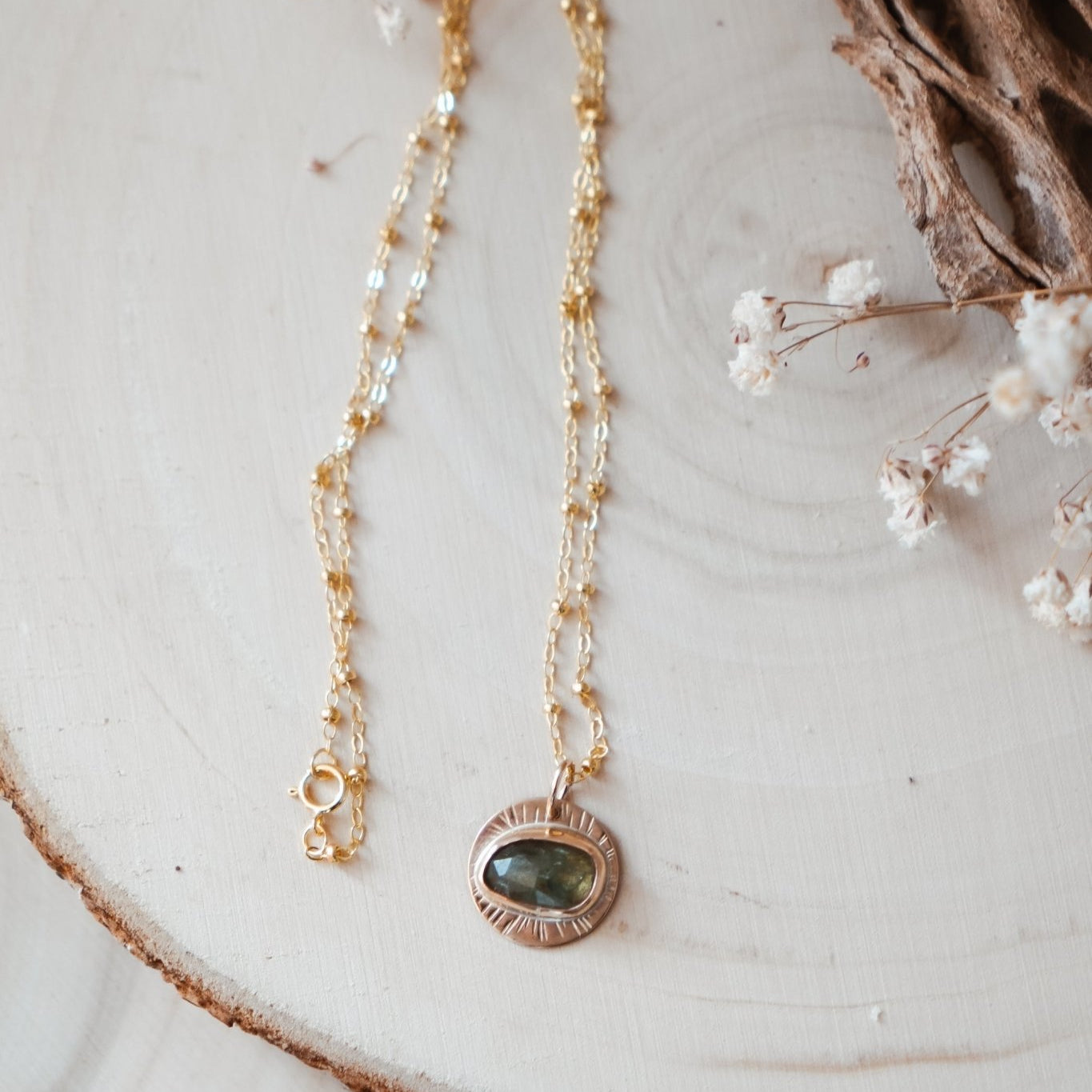 14k Gold - fill Necklace in Kyanite - Golden Road Crafted