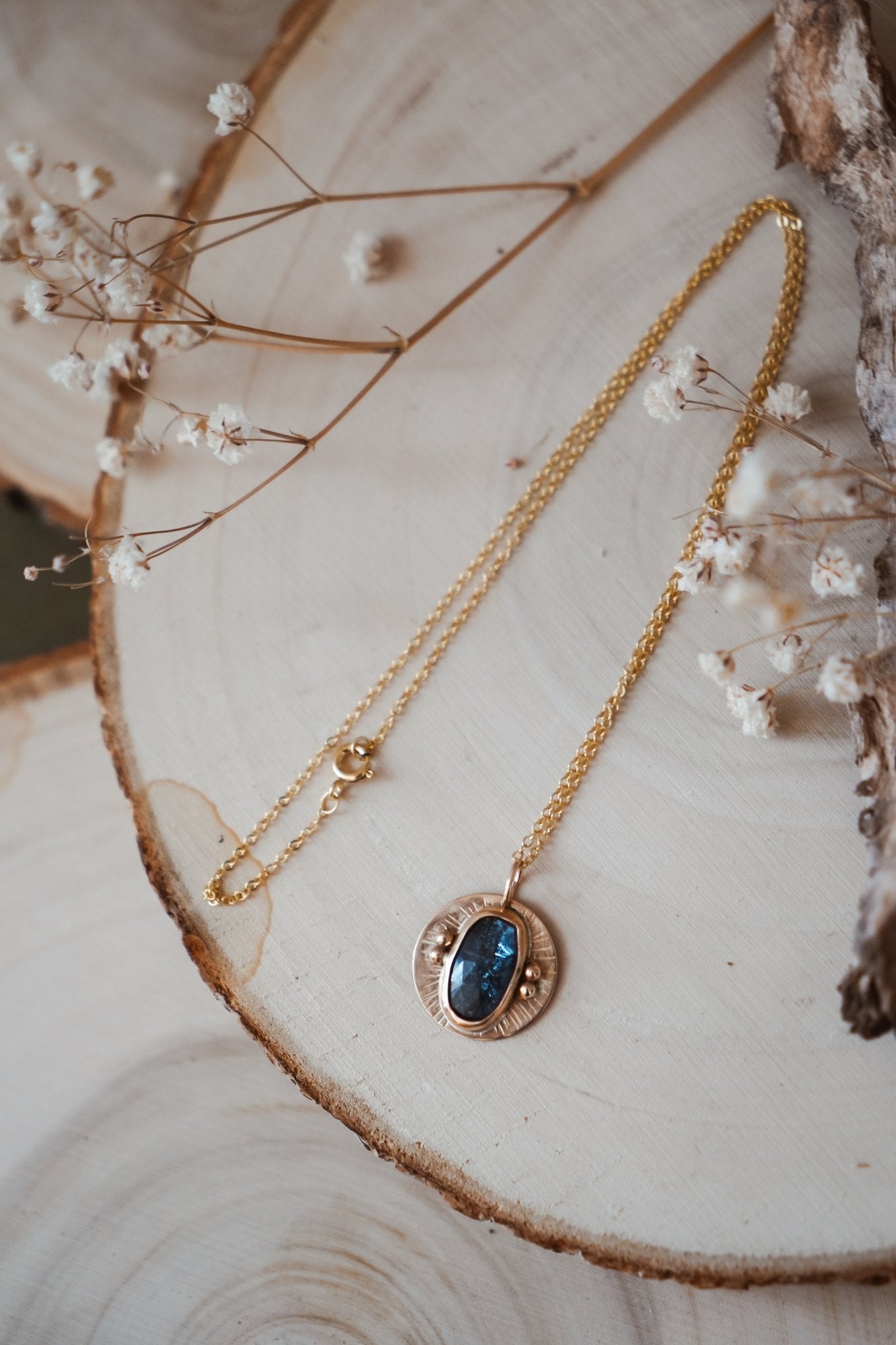 14k Gold - Fill Necklace in Kyanite - Golden Road Crafted