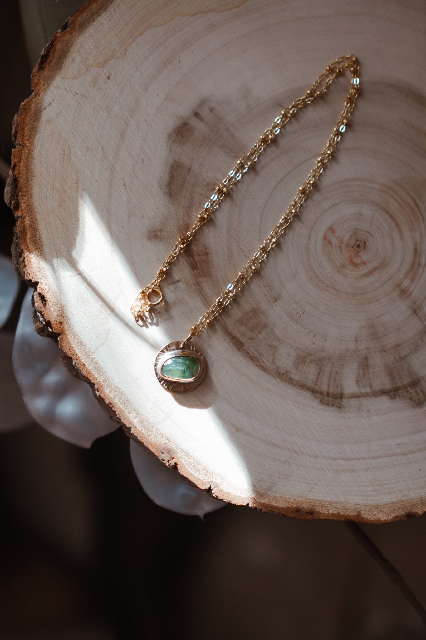 14k Gold - fill Necklace in Kyanite - Golden Road Crafted