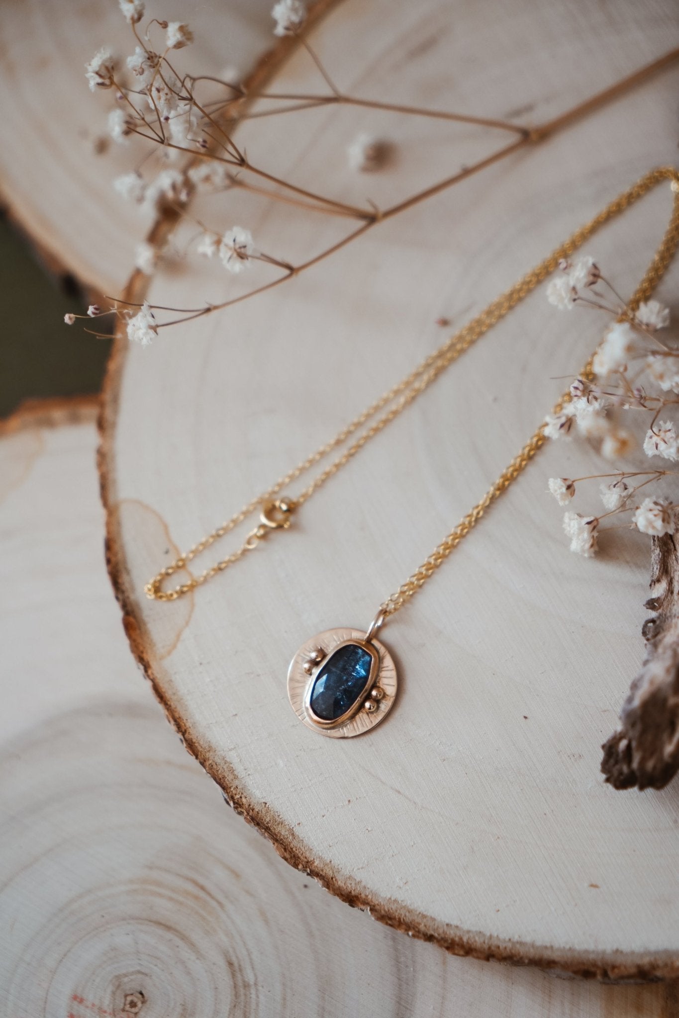 14k Gold - Fill Necklace in Kyanite - Golden Road Crafted