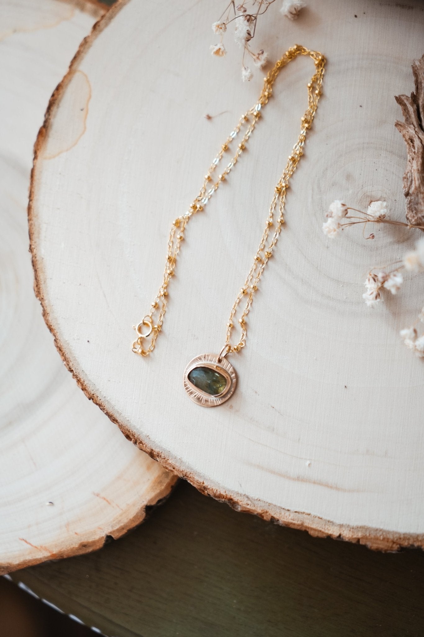 14k Gold - fill Necklace in Kyanite - Golden Road Crafted