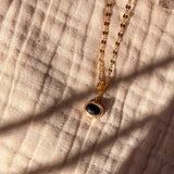 14k Gold - Fill Necklace in Onyx - Golden Road Crafted