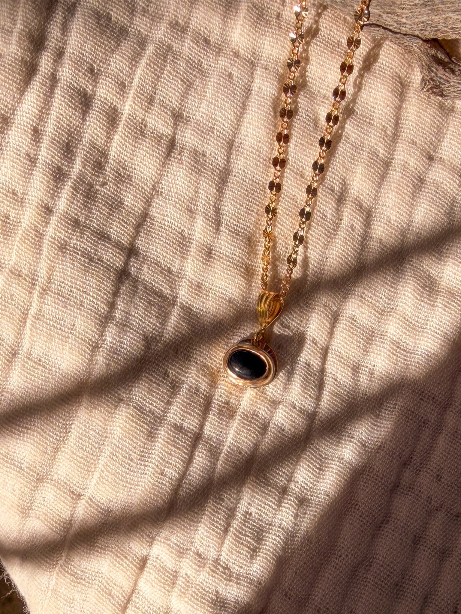 14k Gold - Fill Necklace in Onyx - Golden Road Crafted