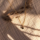 14k Gold - Fill Necklace in Onyx - Golden Road Crafted