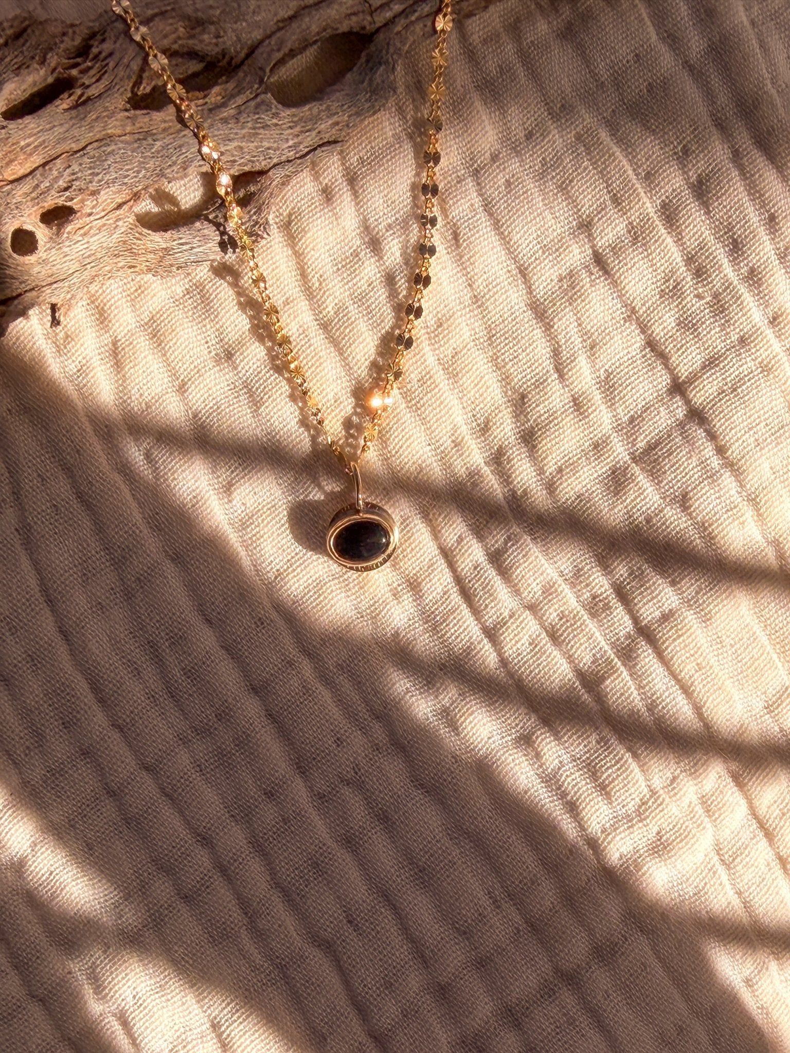 14k Gold - Fill Necklace in Onyx - Golden Road Crafted