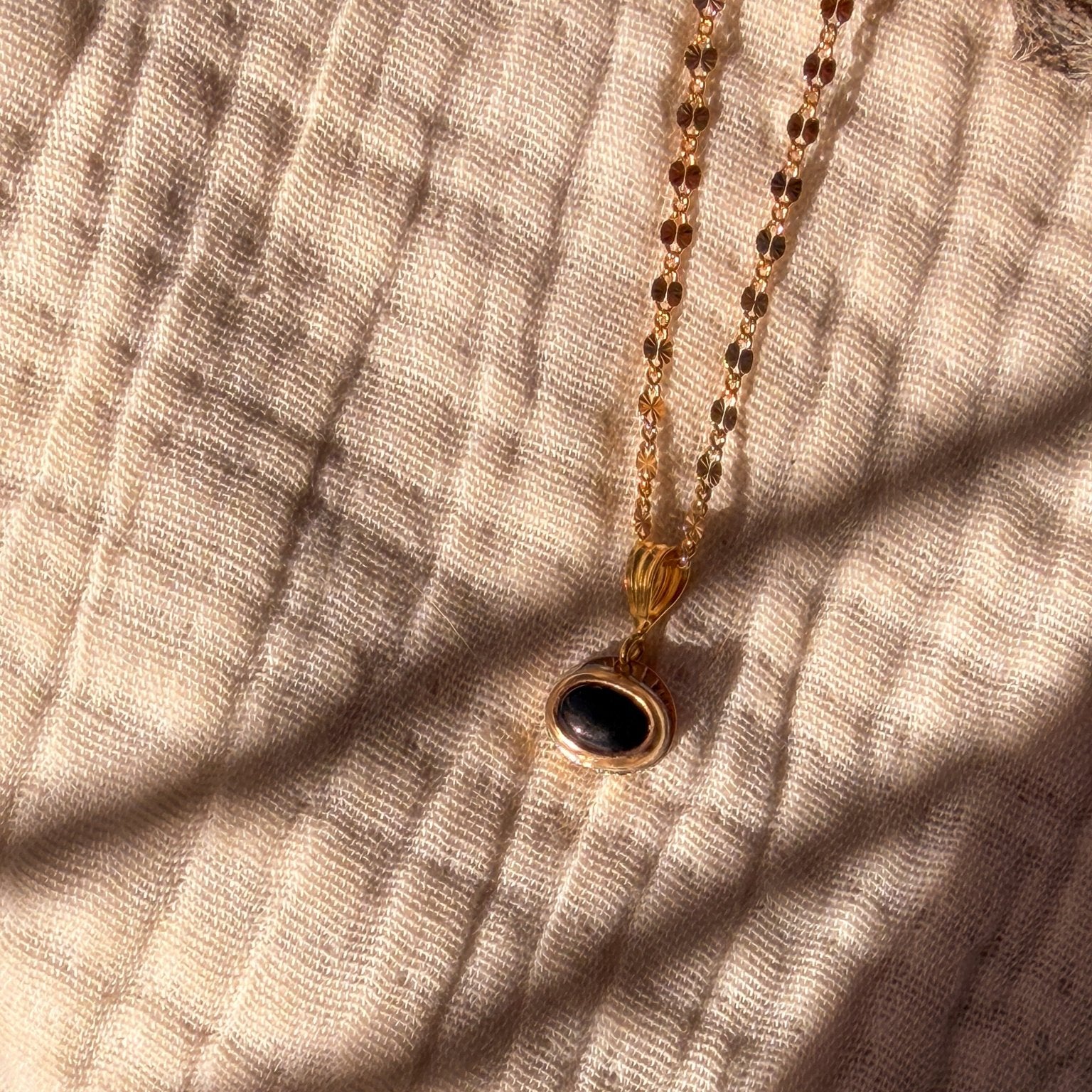 14k Gold - Fill Necklace in Onyx - Golden Road Crafted