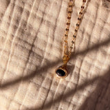 14k Gold - Fill Necklace in Onyx - Golden Road Crafted