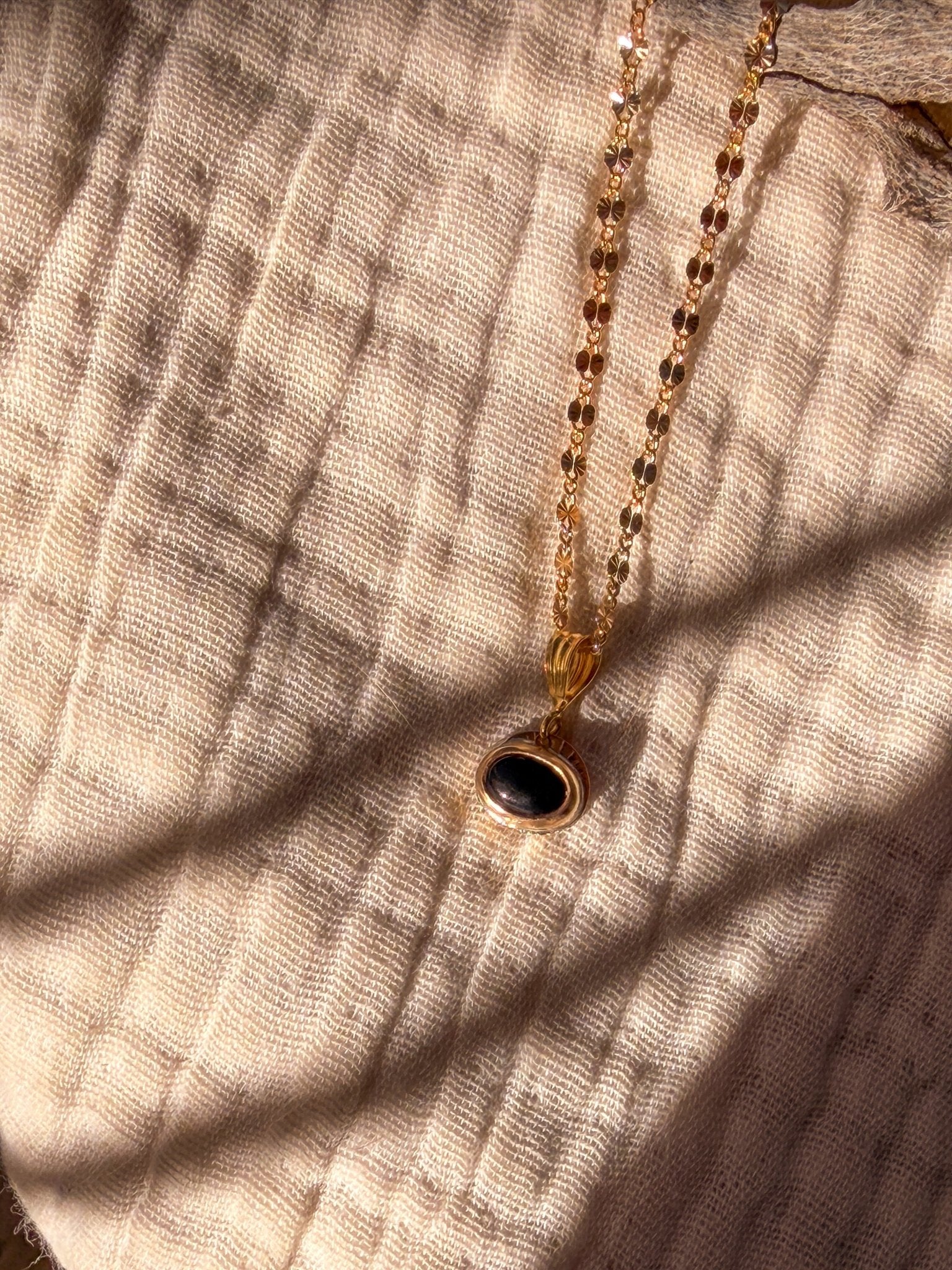 14k Gold - Fill Necklace in Onyx - Golden Road Crafted