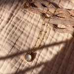 14k Gold - Fill Necklace in Rainbow Moonstone - Golden Road Crafted