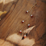 14k Gold - Filled Bracelet in Red Jasper & Pearl - Golden Road Crafted