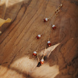 14k Gold - Filled Bracelet in Red Jasper & Pearl - Golden Road Crafted