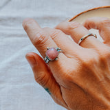 Dollop Ring in Rose Quartz (Size 9)