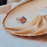 Dollop Ring in Rose Quartz (Size 9)