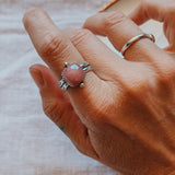 Dollop Ring in Rose Quartz (Size 9)
