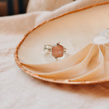 Dollop Ring in Rose Quartz (Size 9)
