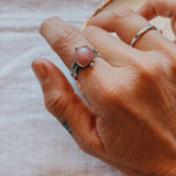 Dollop Ring in Rose Quartz (Size 9)
